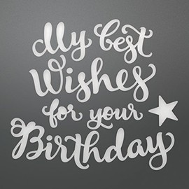 Couture Creations My Best Wishes Intricutz Dies, 7.7x8.9x0.1 cm, Multi-Colour