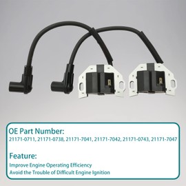 Paquete de 2 bocinas de encendido compatibles con motores Kawasaki FR FS FX Series 481V 541V 600V 691V 730V 850V y más reemplazos # 21171-7043, 21171-0711, 21171-0738