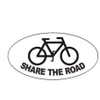 Generic Share The Road Oval Bumper Sticker D240 Euro Oval