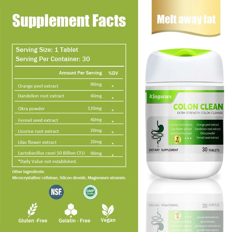 Colon Cleanse Supplement Extra Strength 60 Billion Probiotics 15-Day Gut