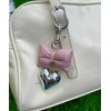 Wigo Women's Cushion, Ribbon, Heart, Keychain, Accessory, Strap, Cute, Present,