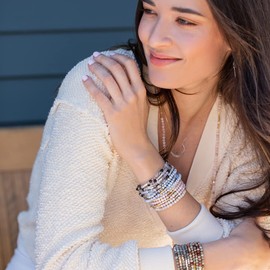 Scout Curated Wears - Women's Stone Wrap Bracelet & Necklace - Tourmalinated Quartz - Stone of Protection