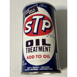 STP Vintage 1974 STP Oil Treatment Add to Oil 15 OZ. "THE RACERS EDGE" Sealed Can.