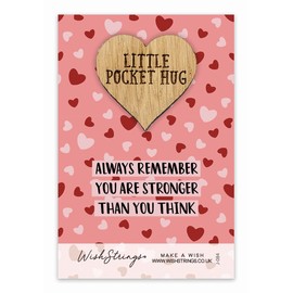 WishStrings ‘Stronger Than You Think’ Pocket Hug | Encouragement Keepsake Gift | Thoughtful Token of Support | Tough Times Gift | Thinking of You | Pick Me Up Gift | Friendship Support