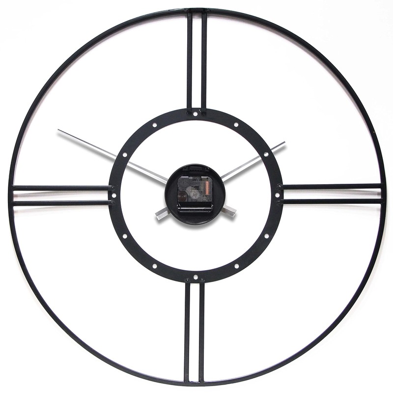 Infinity Instruments Large Metal Wall Clock 24 inch Astro Contemporary