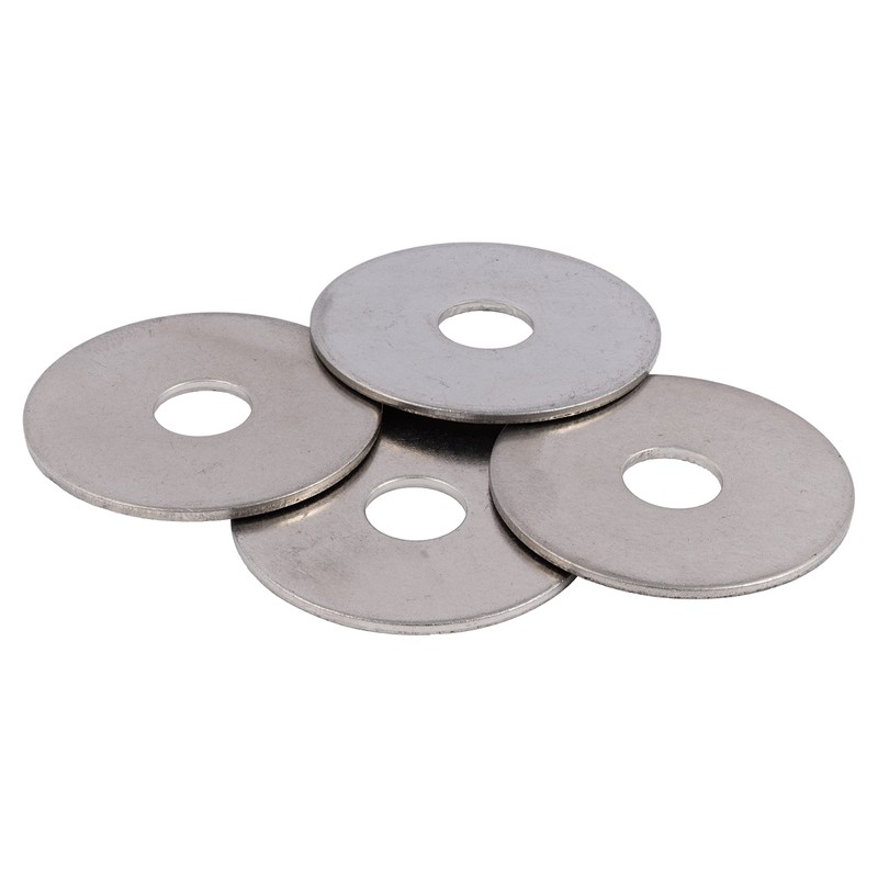 3/8" Stainless Fender Washer (25 Pack), 1-1/4" Outside Diameter, 18-8
