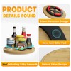 Homerays Bamboo Turntable Organiser Lazy Susan, Turntable Kitchen Organiser 25