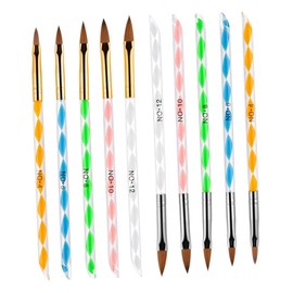 Baluue Nail Art Crystal Pen Set 2PCS Acrylic Spiral Rods for Manicure Precision Nail Brushes for Women and Detailing