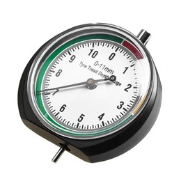 POFET Tire Tread Depth Gauge Round Dipstick with Coloured Warning Indicator for Car, Truck and Bus (0-11mm)