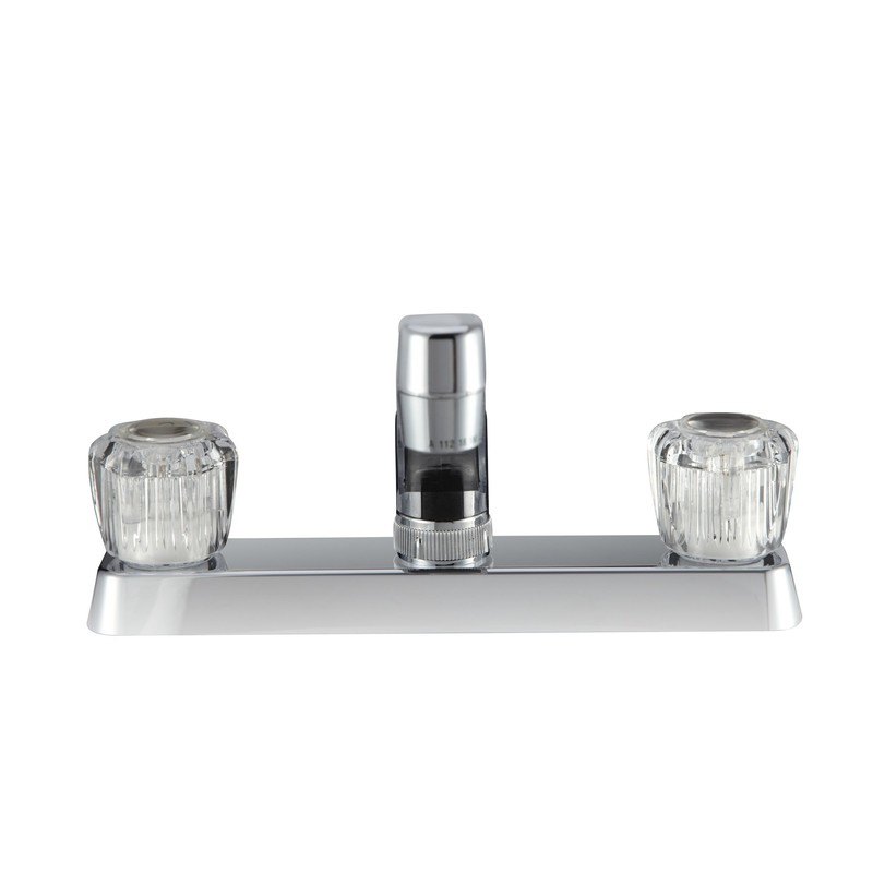 Dura Faucet DF-PK600A-CP RV Kitchen Sink Faucet with Crystal Acrylic