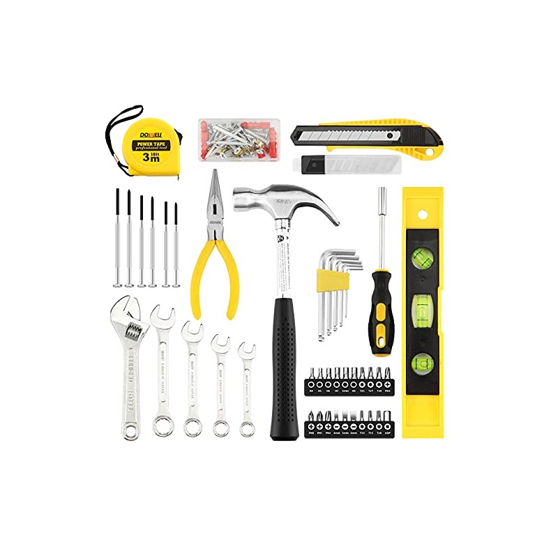 DOWELL 90 Piece Tool Set Home Repair Hand Tool Kit