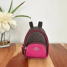 Coach NWT Coach Mini Court Backpack Bag Charm In Signature Canvas