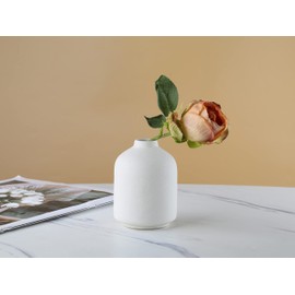 Ceramic Vase - Small Vase, Modern Minimalist Ceramic Vase, Dried Flower Vase, Home Decoration, Flower Arrangement Decorative Shooting Props, Best Decoration (White)