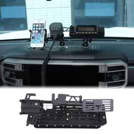 Car Center Console Dash Storage Tray Kit Fit Toyot@a Tundra/Sequoia 2022-2024 Dashboard Storage Box Organizer Holder Tray With Phone Holder/Walkie-talkie Stand/Radio Stand Insert Mounted Accessories