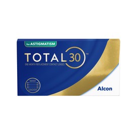 TOTAL30 for Astigmatism Monthly Lenses, Pack of 3, BC 8.6 mm, DIA 14.5 mm, CYL 1.75, Axis 70, +06.00 Dioptres