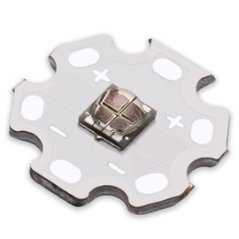 LEDGUHON 5Pcs 810nm Ir High Power 5050 SMD LED Chip 12W Infrared Emitting Illuminator with Aluminum Plate 20mm Star PCB Base Heat Sink for Night Vision (IR 805-810nm,DC 1.4-1.6V,700mA,42mil chip)