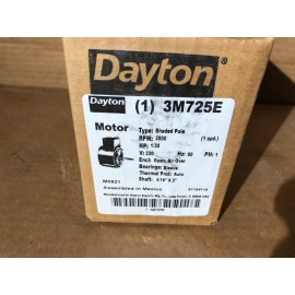 DAYTON Motor,1/30 HP,3000 rpm,230V 3M725E 3M725 New