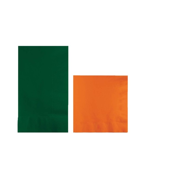 Converting Paper Bulk Party Napkin Bundle, 100 Hunter Green Dinner