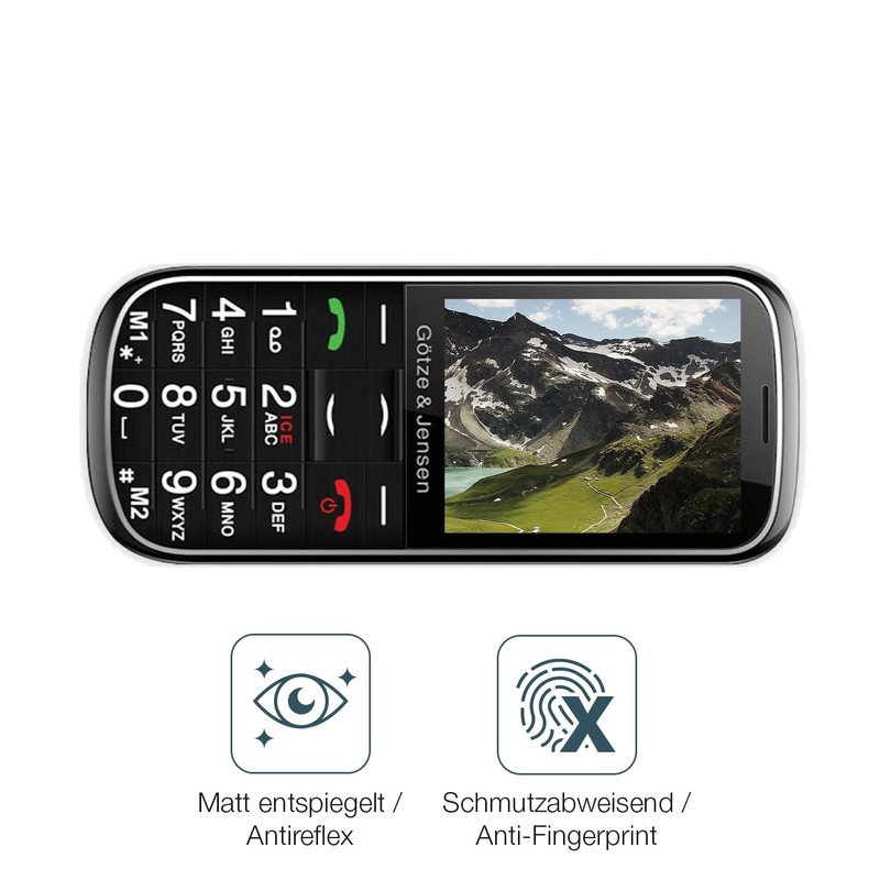 dipos I 2x Displayschutz 9H matt kompatibel mit Gotze Jensen