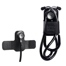 Nurse Practitioner Gifts for Women/Men, PU Leather Stethoscope Hip Holder Lightweight Portable Holster Clip for Nurse Appreciation Week, Birthday, Christmas, Fits Most Stethoscope - Black