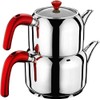 Hascevher 18/10 Stainless Steel Turkish Teapot Team Induction Compatible (2.5