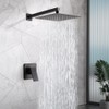 POP SANITARYWARE Matte Black Shower Faucet Set Bathroom Rainfall Mixer