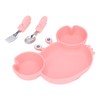 3pcs Toddler Divided Plate Set Silicone Baby Suction Plate Anti