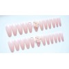 24pcs Beautiful Lace Nail Tips Pink Nail Tips for Wedding,