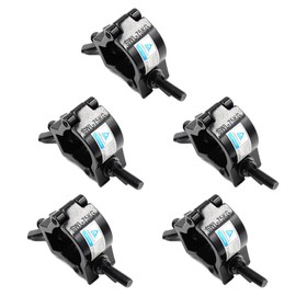 Xsayjia Truss Clamp Mounting Hooks Spotlights 32 – 35 mm Aluminum Alloy Pliers de finition Heavy Duty 75 kg for Moving Head Lighting Supports (Pack of 5), Black