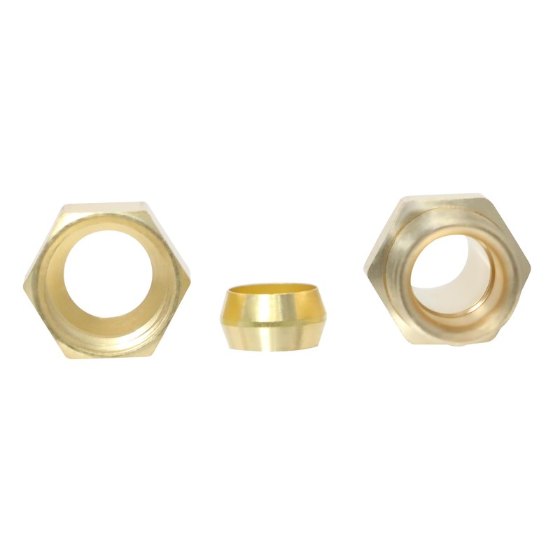 2 Pcs XFITTING OD Compression 3/8 Inch x 1/2 Inch