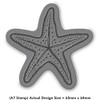 'Dotted Starfish' Rubber Stamp - Unmounted Design for Crafting &
