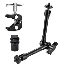 UTEBIT Magic Arm, 11 Inch Super Clamp, 360 Degree Rotation, Load Capacity 4.4 lbs (2 kg), Camera Arm, Camera Arm Clamp, Monitor Arm, Articulating Magic Arm, Aluminum Alloy Shooting Clamp, Crab