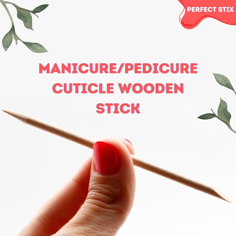 Perfect Stix Manicure Cuticle Wooden Sticks 4" Length ( pack