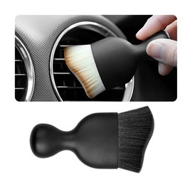 zipelo Car Interior Detailing Brush, Scratch Free Auto Ultra Soft Hair Cleaning Curved Dirt Dust Collectors, Vehicle Dashboard Air Conditioner Vents Computer Removal Tool, Universal（Black）