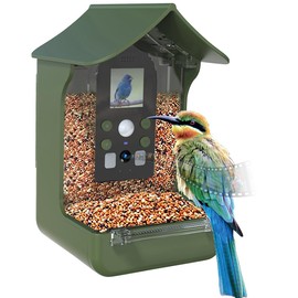 VisorTech Bird House Camera: Bird Feeder & Feeder, Full HD Camera, PIR Sensor, Night Vision (Wildlife Camera Bird House, Bird Feeder with Camera, Bird Watching)
