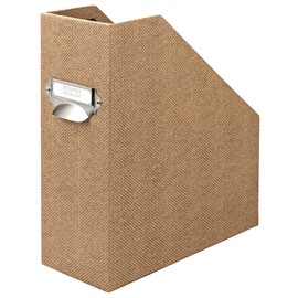 Rössler Papier 1318452601 S.O.H.O. Magazine File for DIN A4 with Handle and Inscribable Insert Label 11.5 x 26 x 31.5 cm Special Line Hazelnut Pack of 1