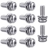 Pan Head Machine Screws Bolts Set of 10 M4x8mm Phillips
