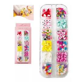 Decoracion 3d Para Uñas Corazones Estrellas Nubes Mouyic