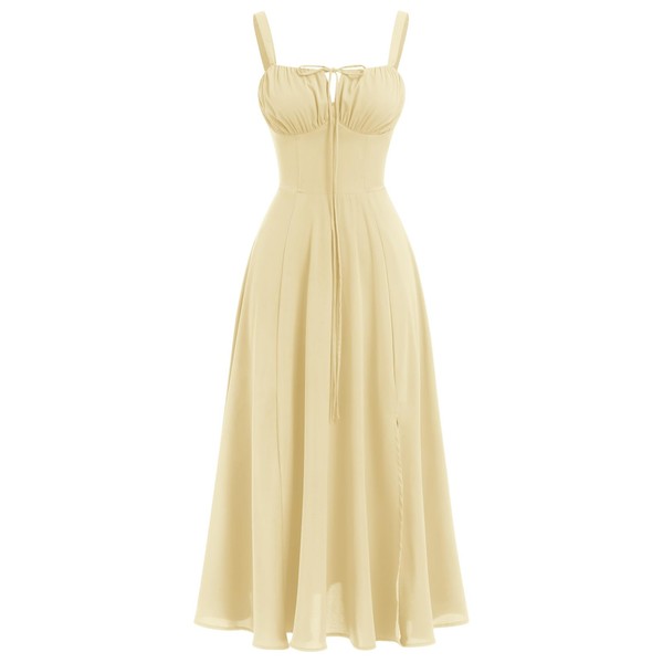 IBTOM CASTLE Corset Dress for Women: Summer Boho Dress Spaghetti