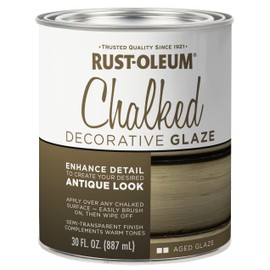 Rust-Oleum 315881 Chalked Decorative Glaze, Semi-Transparent Aged, 30 fl. oz. Packaging May Vary