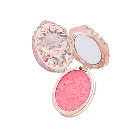 Flower Knows Strawberry Rococo Embossed Blush;Pink Matte Finish;Buildable & Blendable Powder Blush for cheeks,Natural Flush for All Skin Tones(G01 Romantic Blossom,4.6g)