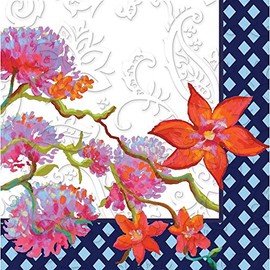 Cypress Home Orient Embossed Paper Cocktail Napkin, 20 Count