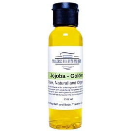 Jojoba Oil - Golden - 2 oz, Safety sealed container, Soap making, lotion, creams, massage oil, bath, beauty, lip balm