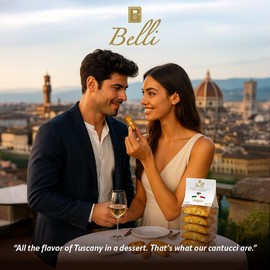 Italian Orange and Chocolate Biscotti | Made in Tuscany, Italy | Belli Traditional Semi Soft Biscuits