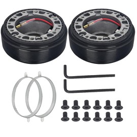 Steering Wheel Hub Adapter Fit For MAZDA FORD 1985-2000, fit for PICKUP B2000 MAGUM THUNGER 1985-1998, MX5 RX7 1995-2000, 323 929 1991-1998, 6 Bolt Hole Steering Wheel Quick Release Hub Adapter 2PACK