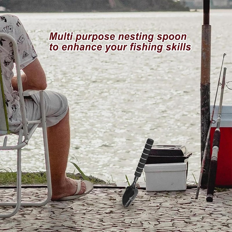 AIMALL 2-in-1 Telescopic Bait Throwing Spoon for Fishing, Extendable to