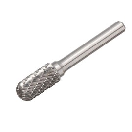 KATSU Tungsten Carbide Double Cut Rotary Burrs Set for Rotary Tool 6mm Shank, 5PCs Rotary Tool Die Grinder Drill Bits for Woodworking Carving, Metal Polishing, Engraving, Drilling 14180611