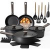 Astercook 19 Pcs Pots and Pans Set Non Stick, Black