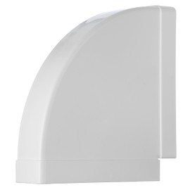 Steinberg14 White 220 x 55 mm / 8.6 x 2.2 inch Flat Duct Bend 90° for Ventilation System, Exhaust Duct or Supply Air Duct