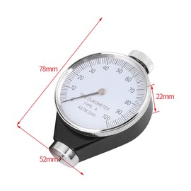 Moofey 0-100 HA Hardness Tester, Shore Type A Durometer, Rubber Tire Durometer Hardness Tester Meter for Rubber, Plastic, Tire, Leather, Wax (A Type)